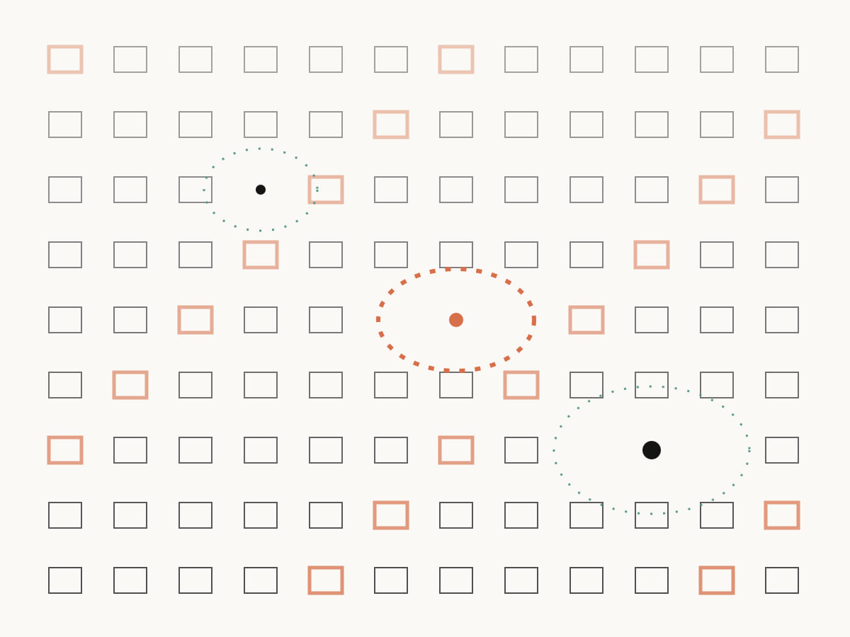 An orderly grid erodes around growing maintenance gaps, representing why an ADHD planner for teens can fail when upkeep becomes the work.