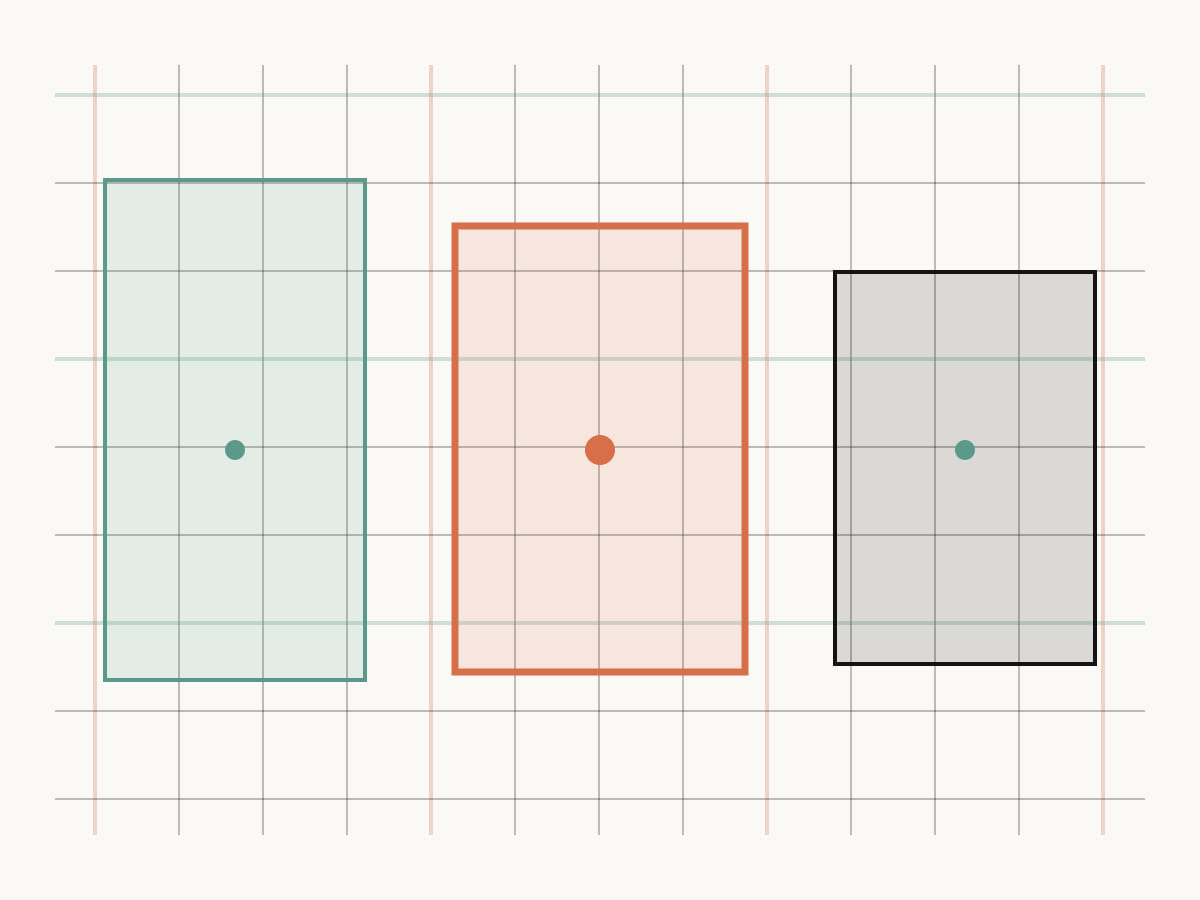 A dense grid resolves into three anchored zones, representing an ADHD schedule template built around stable parts of the day.