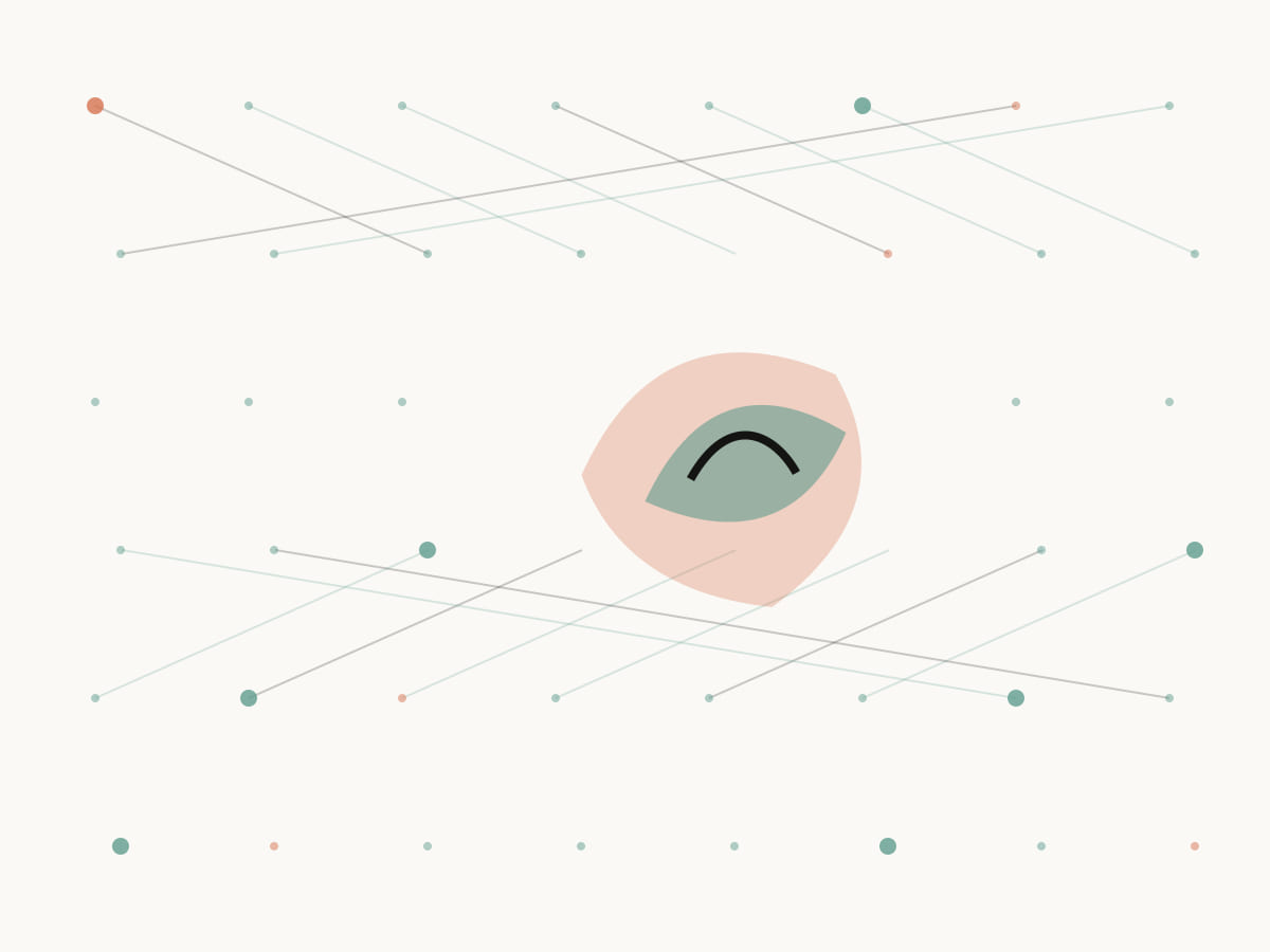 A saturated local signal sits apart from a sparse surrounding network, representing the search for an ADHD tutor nearby.