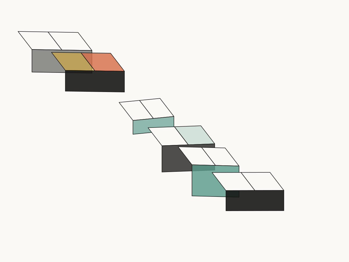 Uneven tread and riser planes step down past one missing step, representing homework reminders autistic teen.